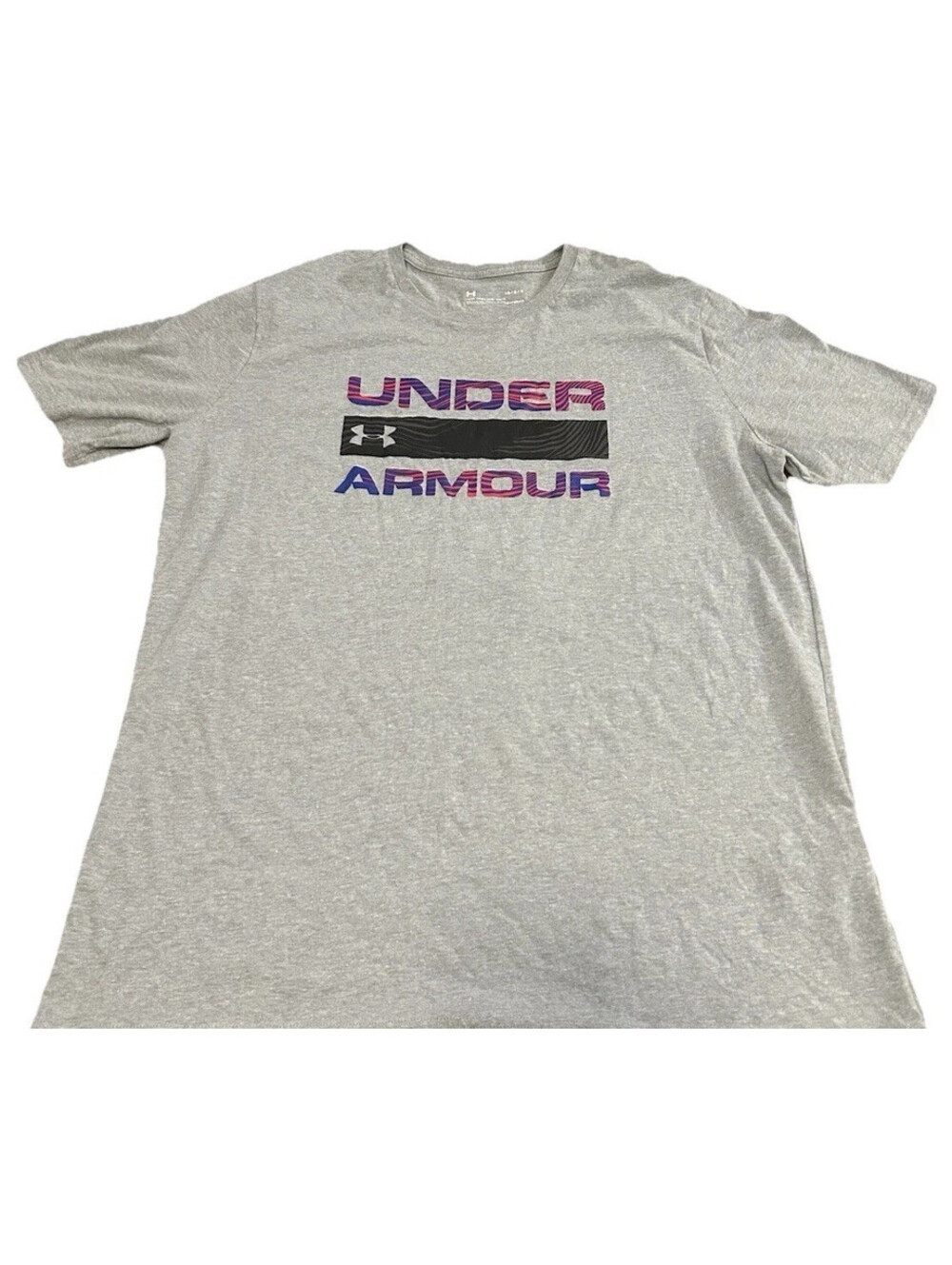 Under Amour Loose Heat Gear Mens Grey Short Sleeve Fishing/Golf Shirt A1P2